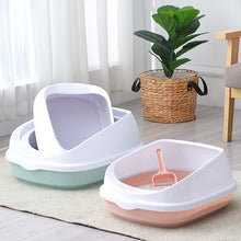 Load image into Gallery viewer, Pet Toilet Bedpan Anti Splash Cats Litter Box Cat Dog Tray with Scoop Kitten Dog Clean Toilette Home Plastic Sand Box Supplies
